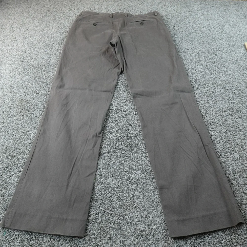 Banana Republic Pants Mens 36X34 Gray Chino Trouser Flat Front Stretch Baggy Y2K